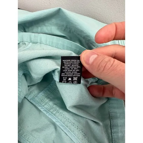 Lafayette 148 New York Denim Jacket Full Zip Light Blue Size Medium Mock Neck