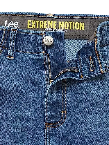 Lee Men's Big & Tall Extreme Motion Athletic Taper Jean Blue Strike 48W x 34L