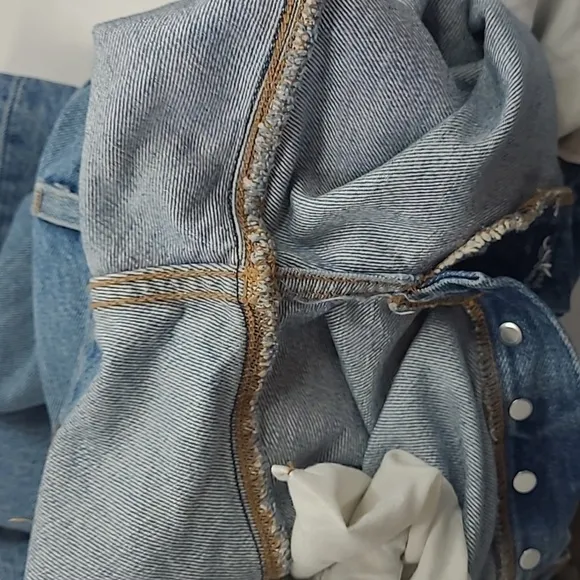 LEVIS® 501 Skinny Cropped Jeans - Button Fly Distressed – 100% Cotton W26 / L28