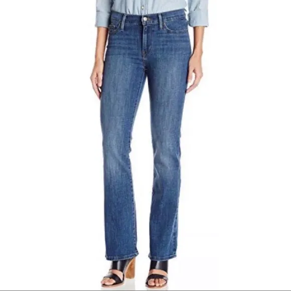 Levi's Womens Classic Mid Rise Slimming Bootcut Stretch Denim Jeans Size 8M / 29 x 30