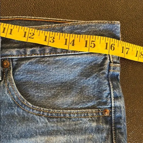 Lewis Premium 501 Cut Off Denim Blue Women's Shorts size 30