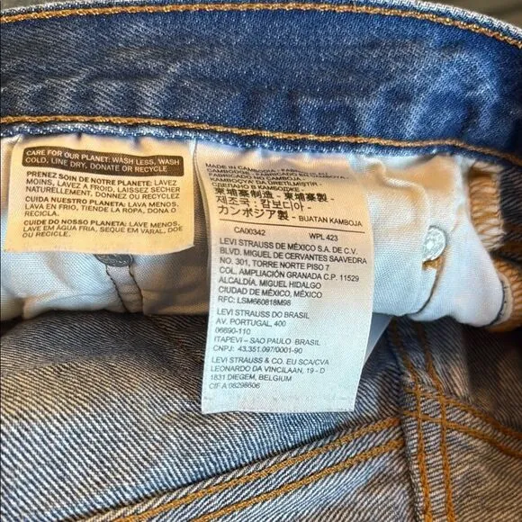 Lewis Premium 501 Cut Off Denim Blue Women's Shorts size 30