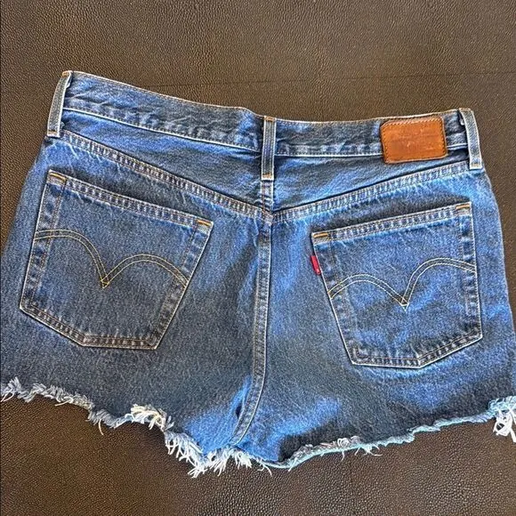 Lewis Premium 501 Cut Off Denim Blue Women's Shorts size 30