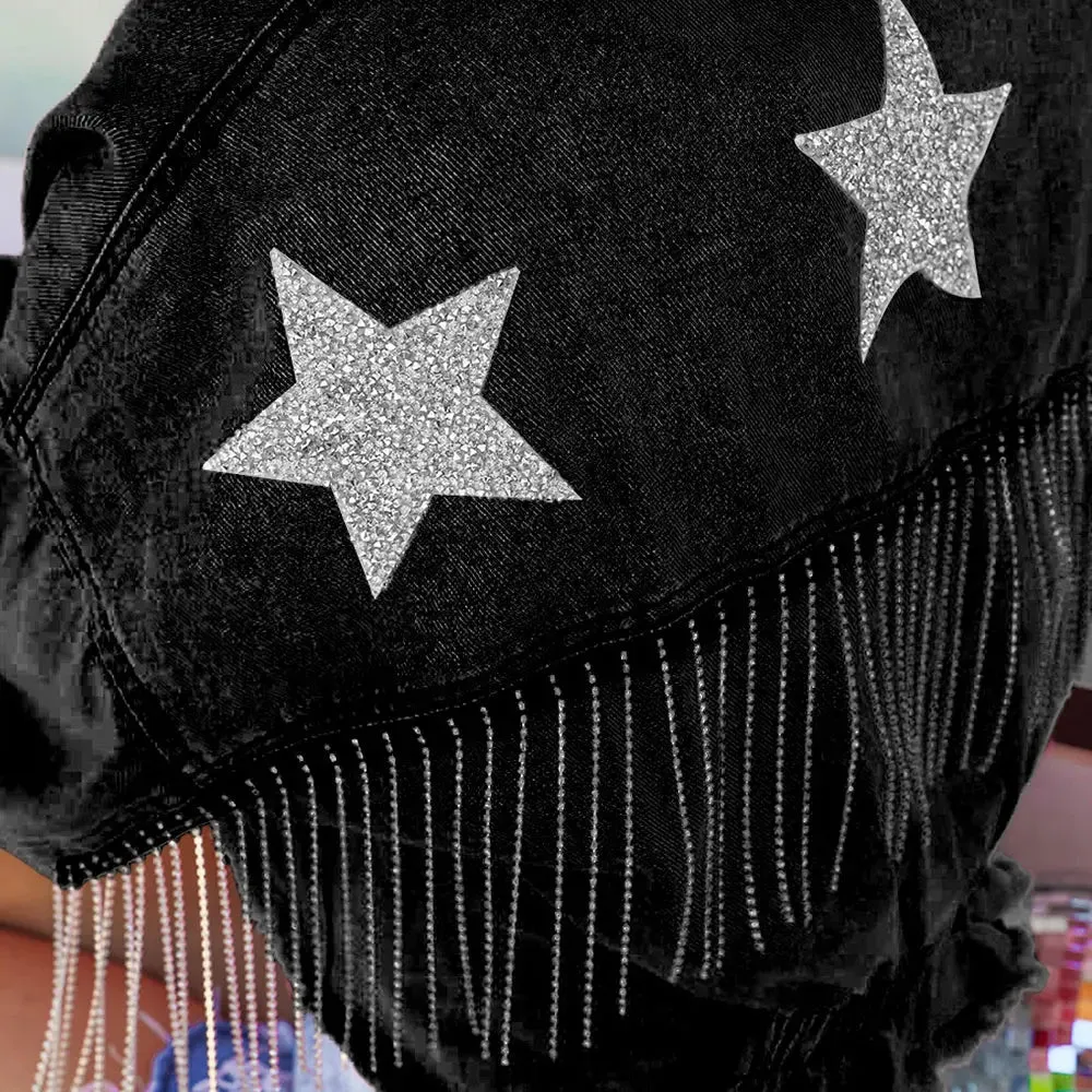 'Lia' Distressed Denim Jacket