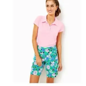 Lilly Pulitzer UPF 50  Luxletic 9&quot; Reid Short in Spearmint Golf Till You Drop 10