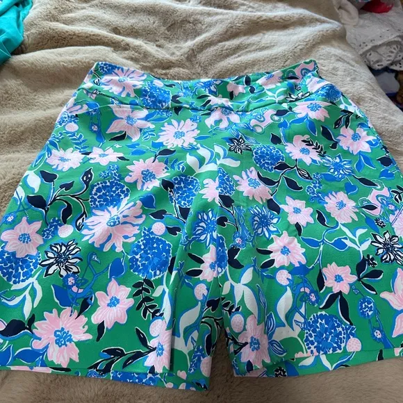 Lilly Pulitzer UPF 50  Luxletic 9&quot; Reid Short in Spearmint Golf Till You Drop 10