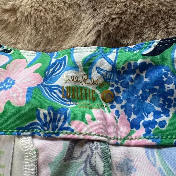 Lilly Pulitzer UPF 50  Luxletic 9&quot; Reid Short in Spearmint Golf Till You Drop 10