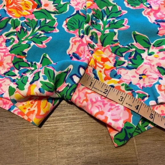 Lilly Pulitzer Women's Pink Chino Shorts 6 Floral Multicolor Summer Casual