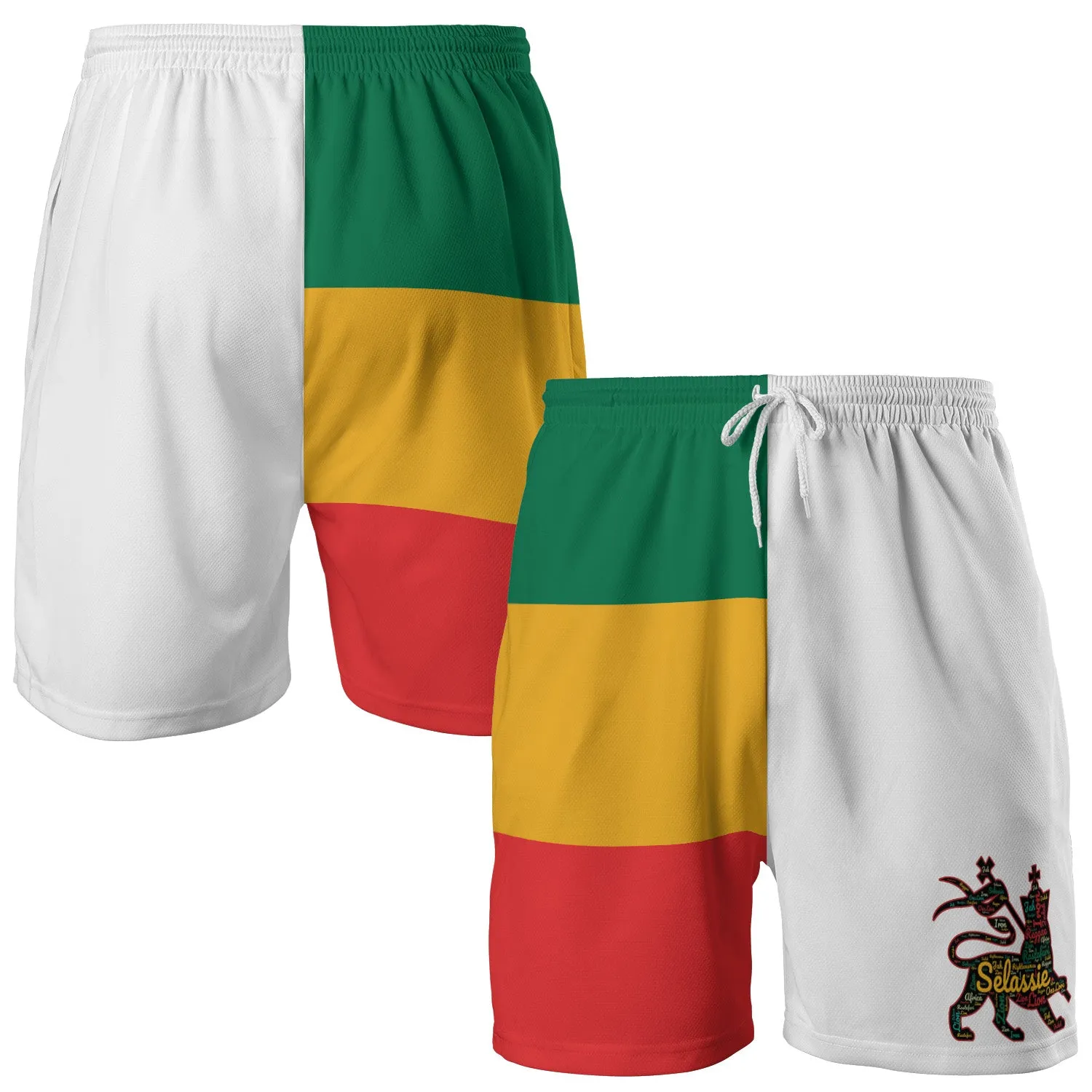 Lion Of Judah Athletic Rasta Shorts