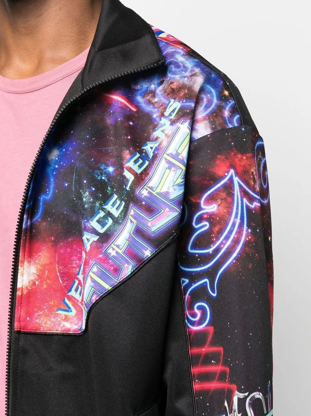 Logo Digital-Print Bomber Jacket