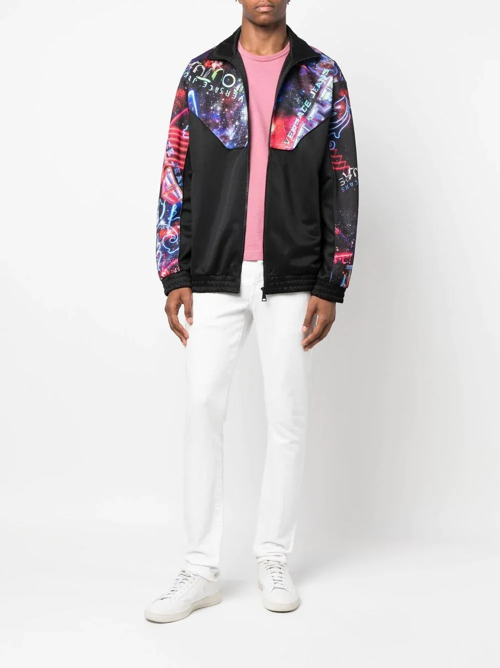Logo Digital-Print Bomber Jacket