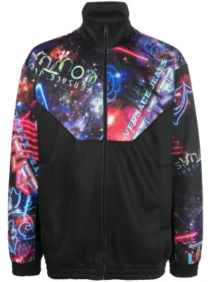 Logo Digital-Print Bomber Jacket
