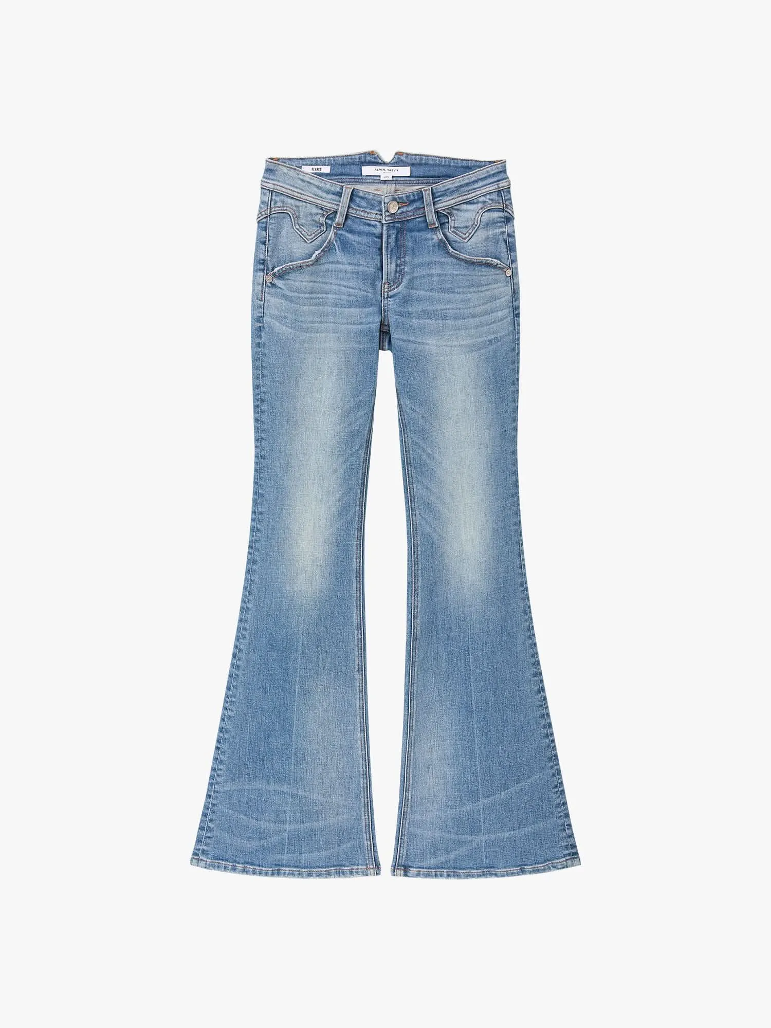 Low-Rise Flared Jeans-BELLA
