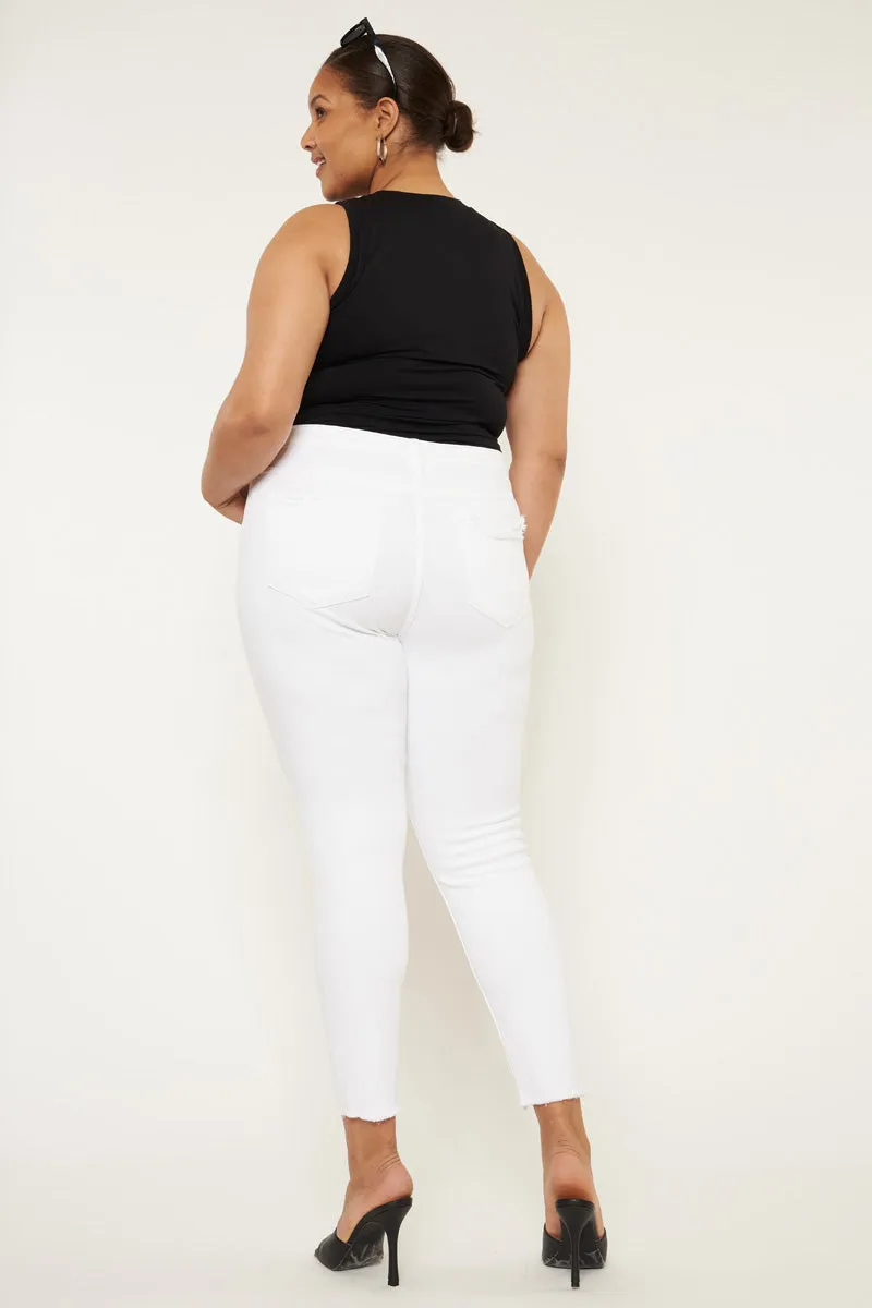 Lux Mid Rise Ankle Skinny Jeans (Plus Size)