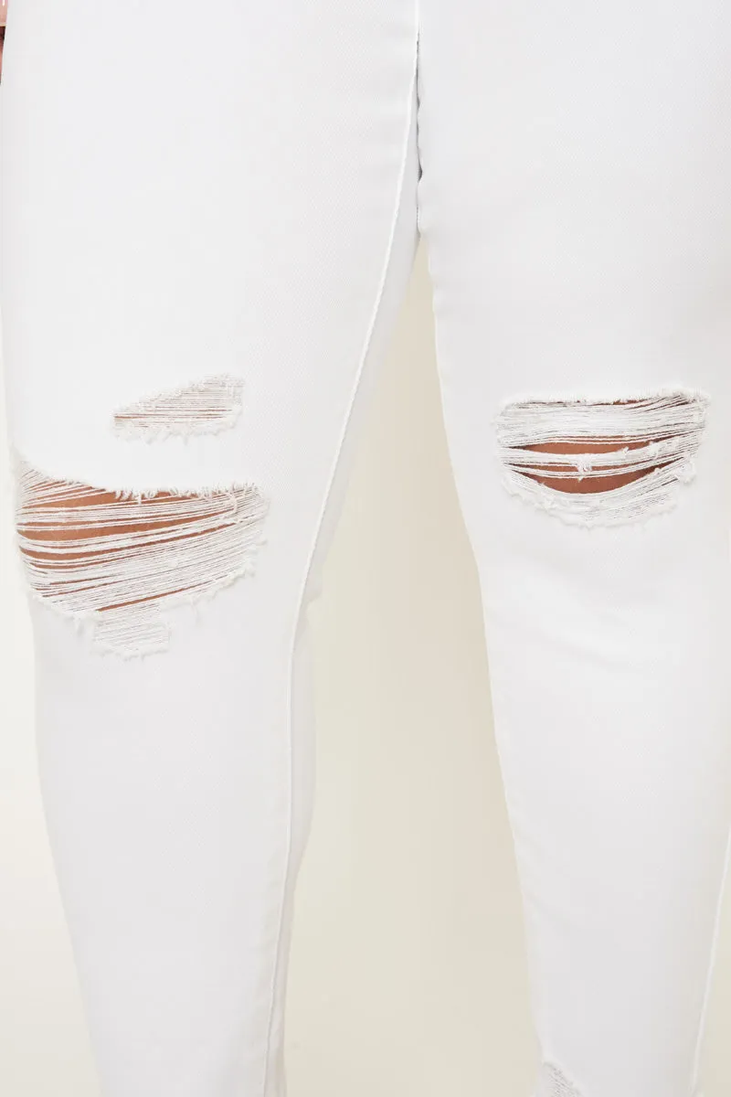 Lux Mid Rise Ankle Skinny Jeans (Plus Size)