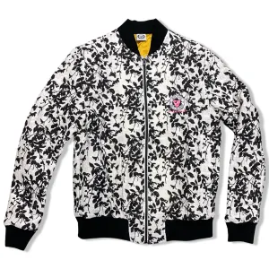 Luxe-Leafy Black & White Bomber