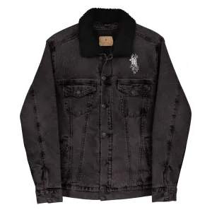 Maadish | black denim sherpa jacket