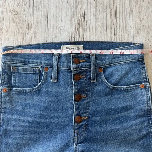 Madewell 10” High Rise Skinny Button Fly  Jeans 27