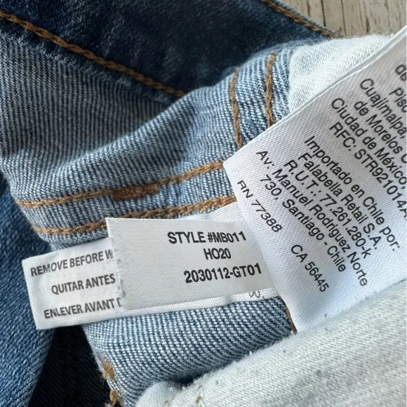 Madewell 10” High Rise Skinny Button Fly  Jeans 27