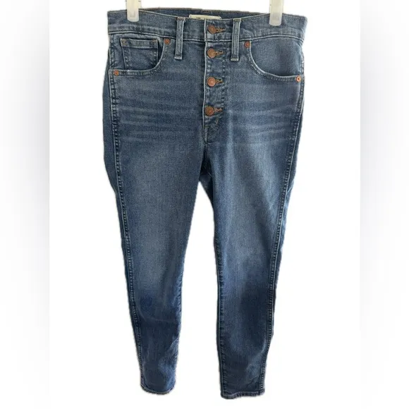 Madewell 10” High Rise Skinny Button Fly  Jeans 27
