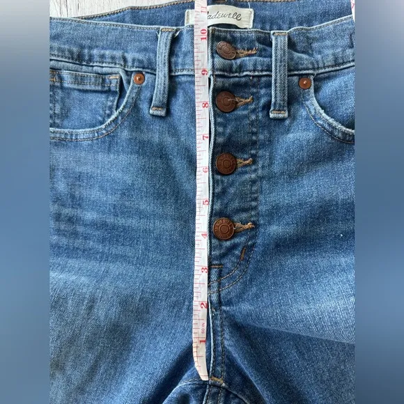 Madewell 10” High Rise Skinny Button Fly  Jeans 27