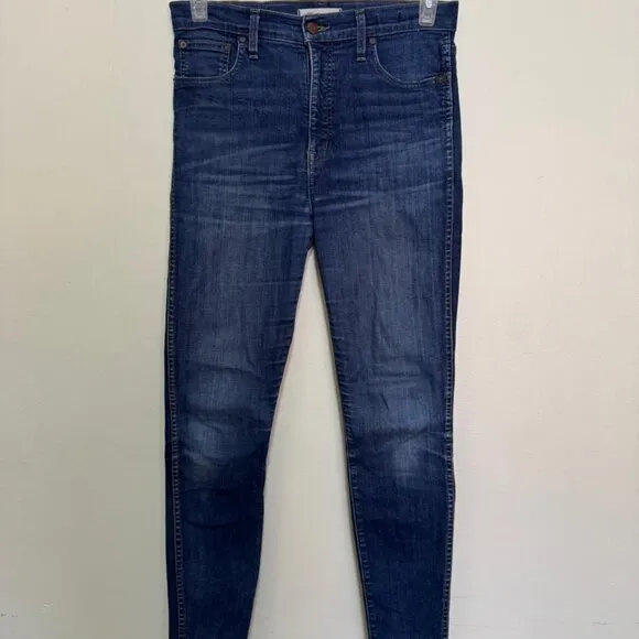 Madewell 10&quot; High-Rise Skinny Jeans in Hayes Wash/Blue color Style F4684
