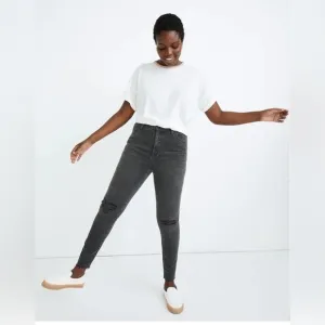 Madewell Curvy High-Rise Skinny Jeans in Black Sea