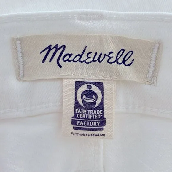 Madewell NWT Perfect Vintage High Rise Jeans Size 28 in Tile White