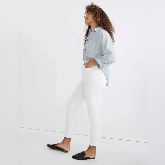 Madewell NWT Perfect Vintage High Rise Jeans Size 28 in Tile White