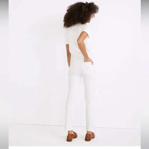 Madewell NWT The Tall Perfect Vintage Jean Size 30T High Rise in Tile White