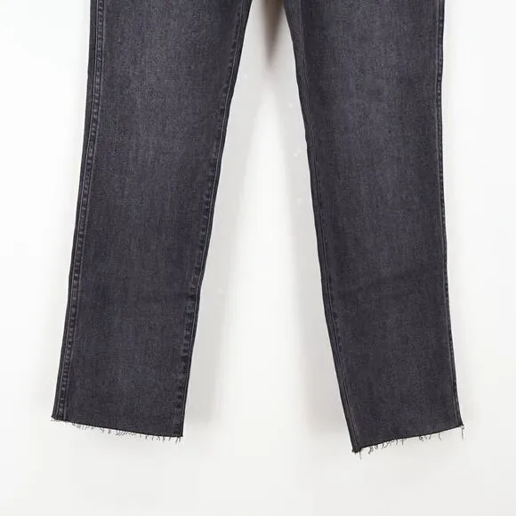 Madewell Petite Mid-Rise Stovepipe Jeans Armand Wash: Raw-Hem Size 28P NWT