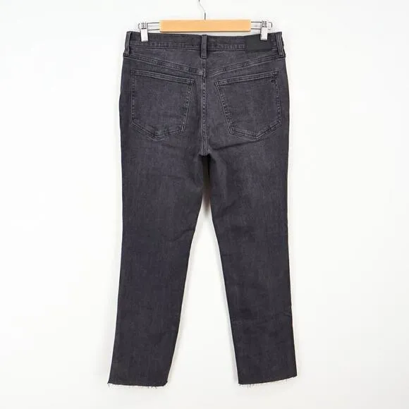Madewell Petite Mid-Rise Stovepipe Jeans Armand Wash: Raw-Hem Size 28P NWT