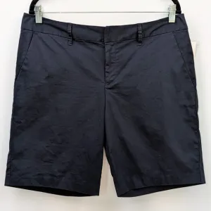 Maison Jules Shorts Flat Front Chinos Navy Blue Cotton Spandex Blend size 12 NWT