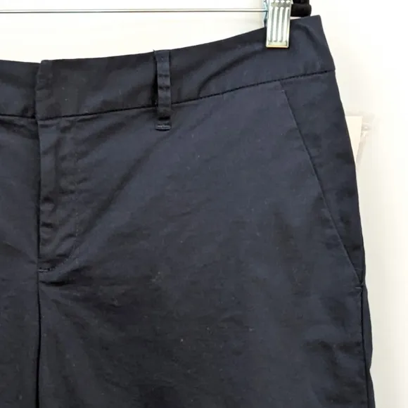 Maison Jules Shorts Flat Front Chinos Navy Blue Cotton Spandex Blend size 12 NWT