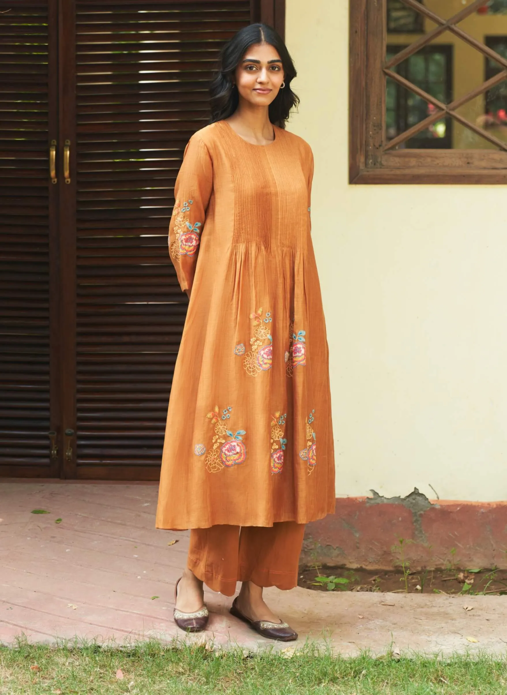 Marigold floral tunic and pants