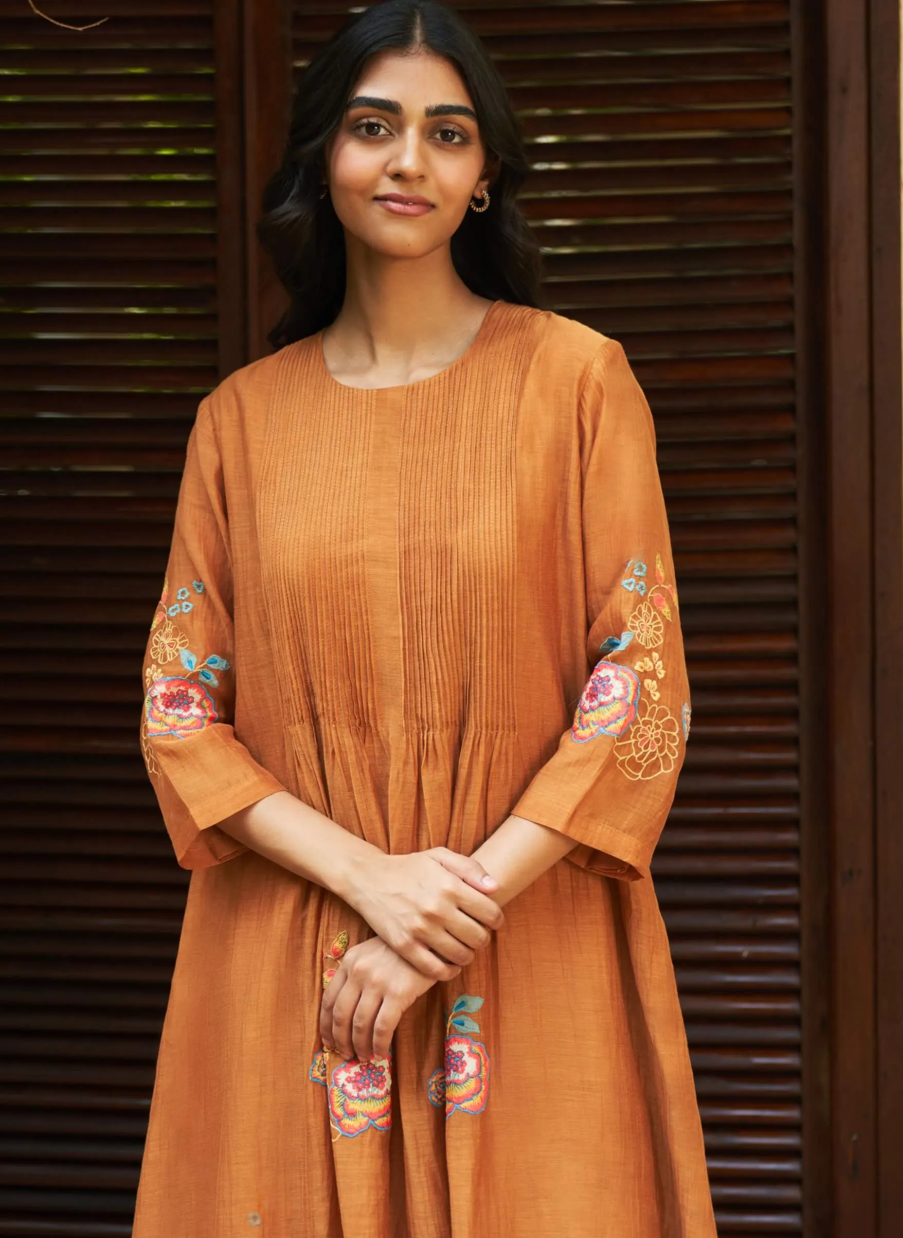 Marigold floral tunic and pants