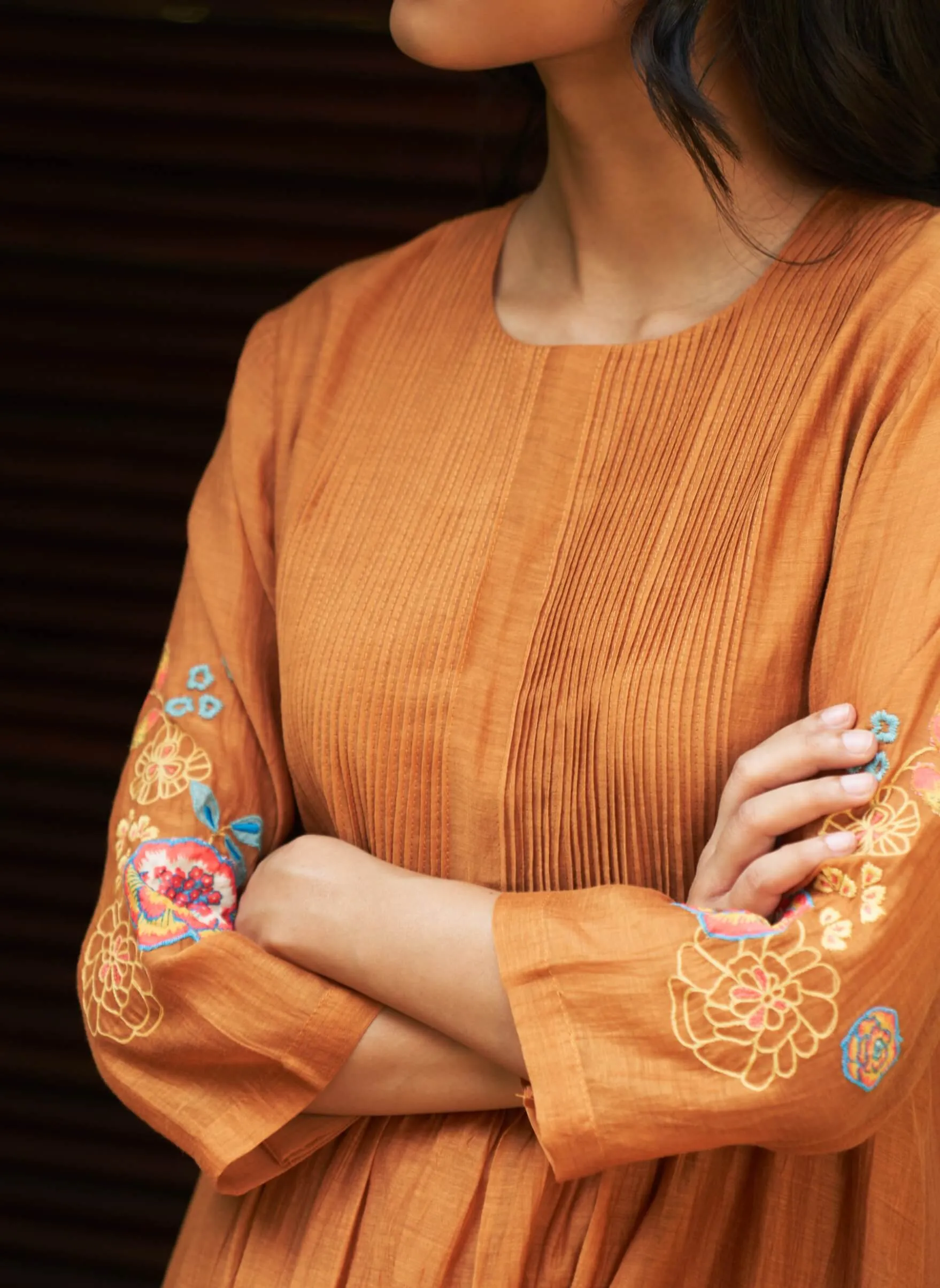 Marigold floral tunic and pants