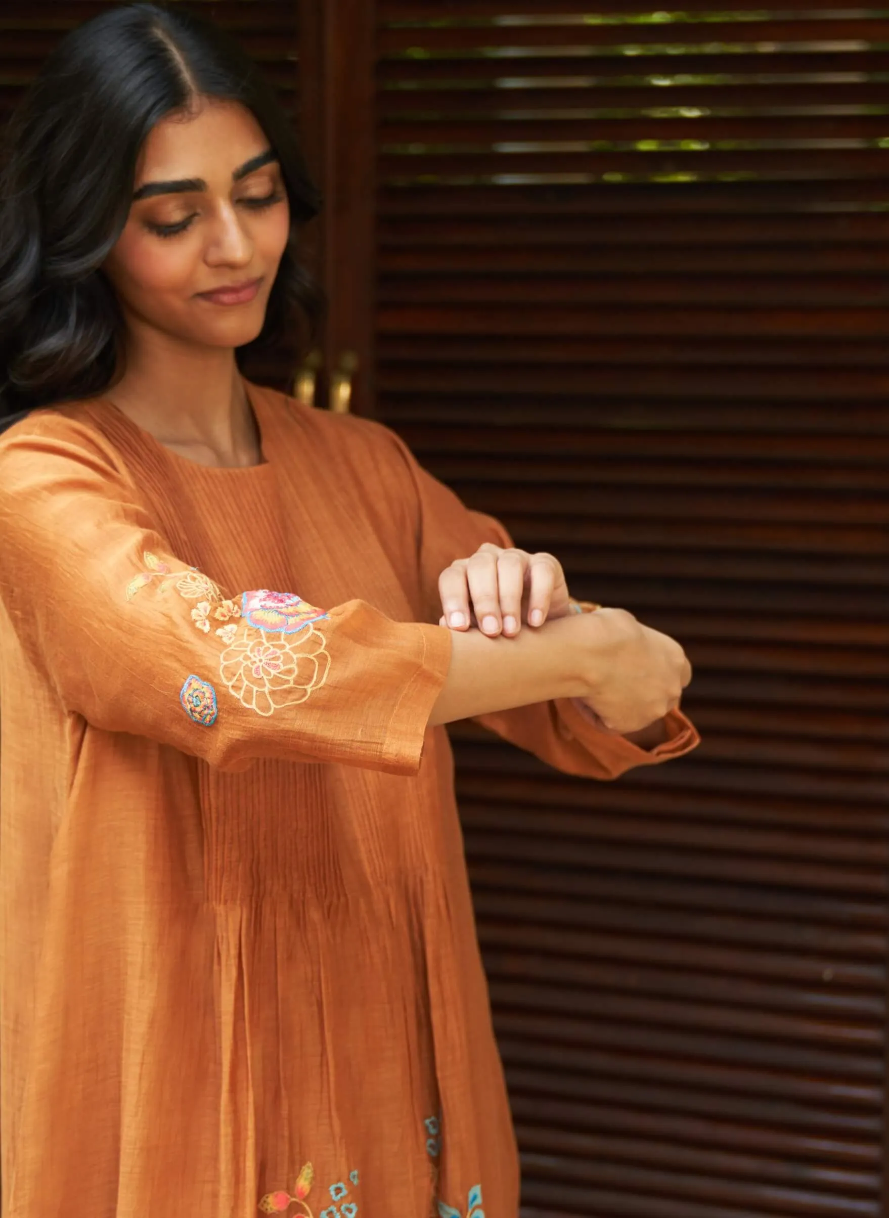 Marigold floral tunic and pants