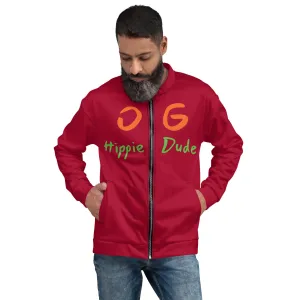 Maroon Bomber Jacket - OG Hippie Dude