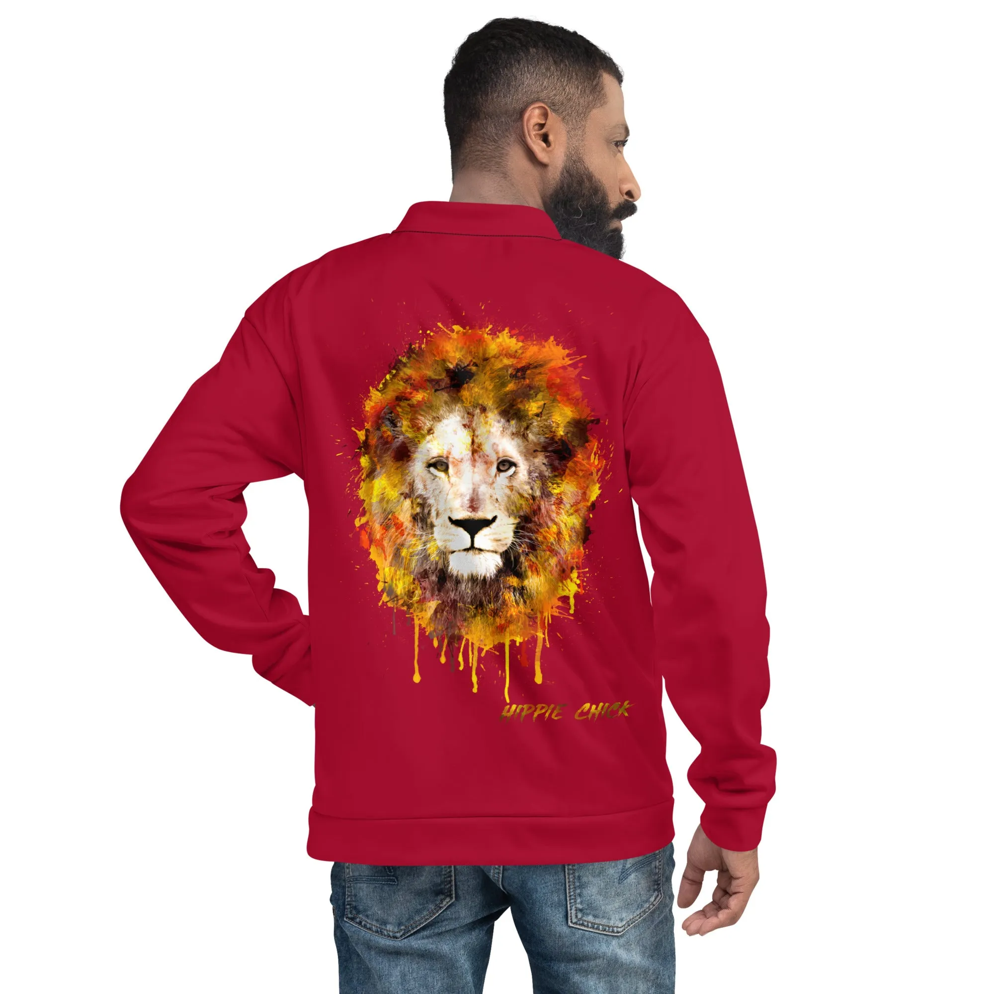 Maroon Bomber Jacket - OG Hippie Dude