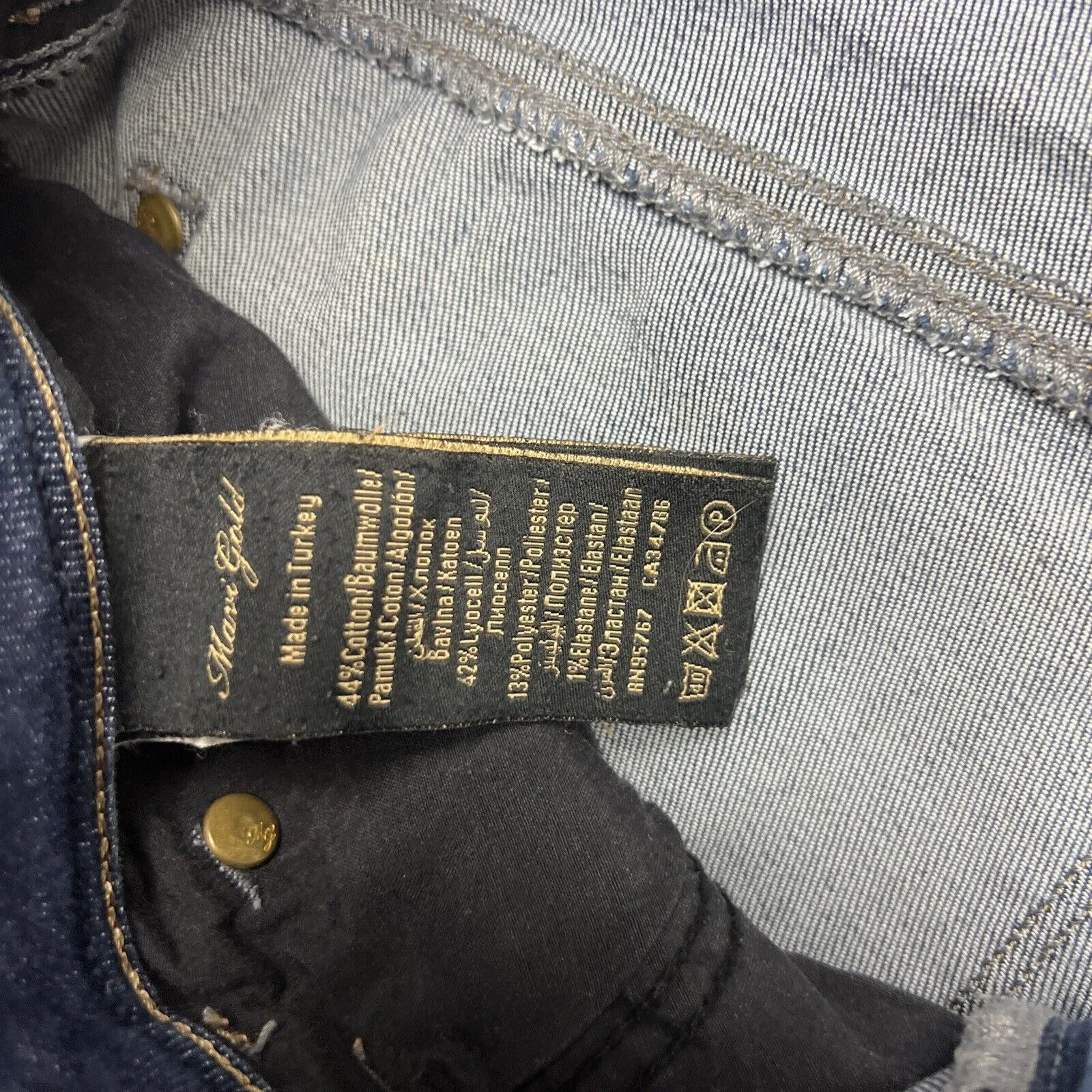 Maui Gold Womens Skinny Stretch Jeans Size 29/32