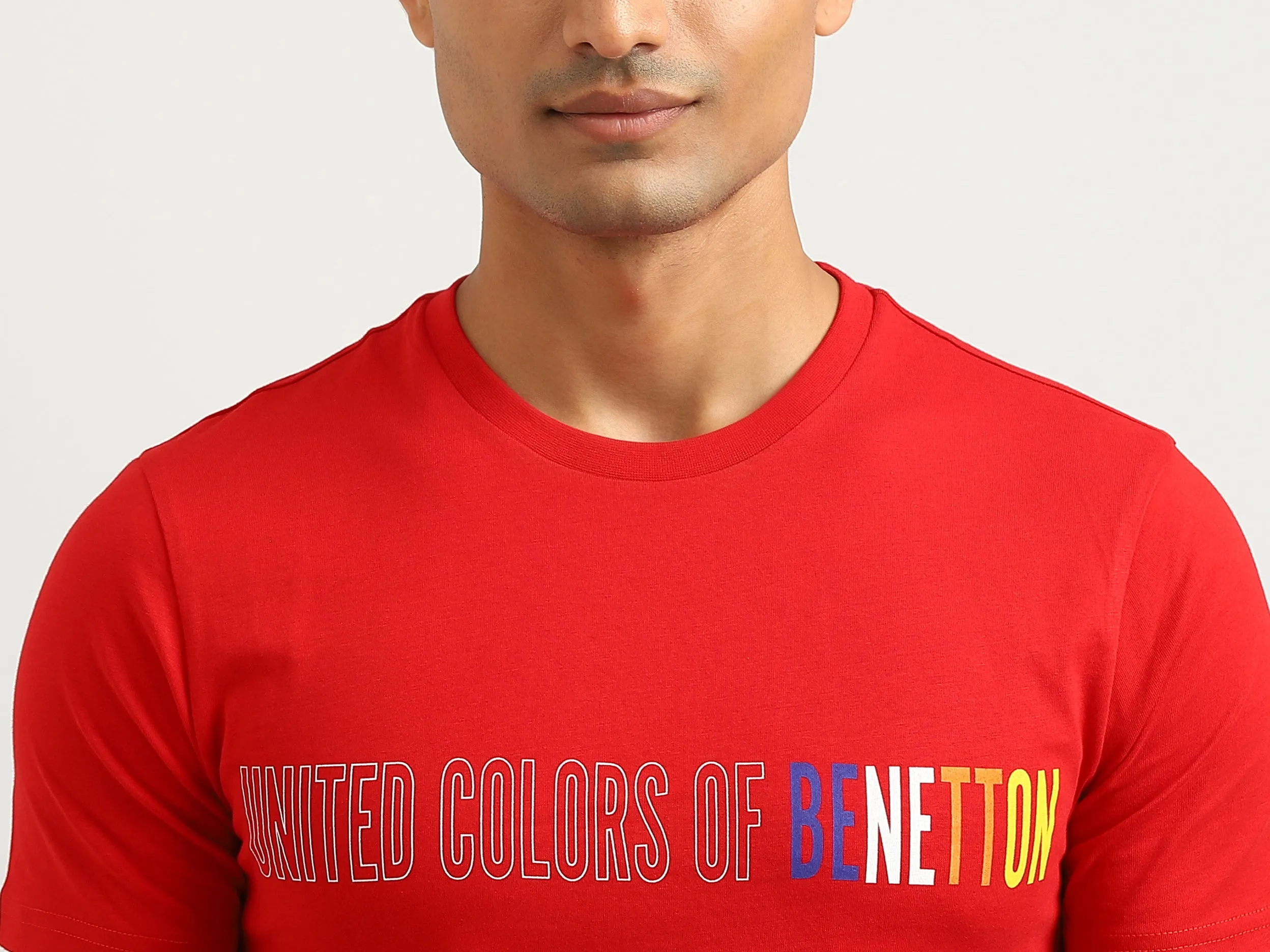 Men Printed Round Neck T-shirt