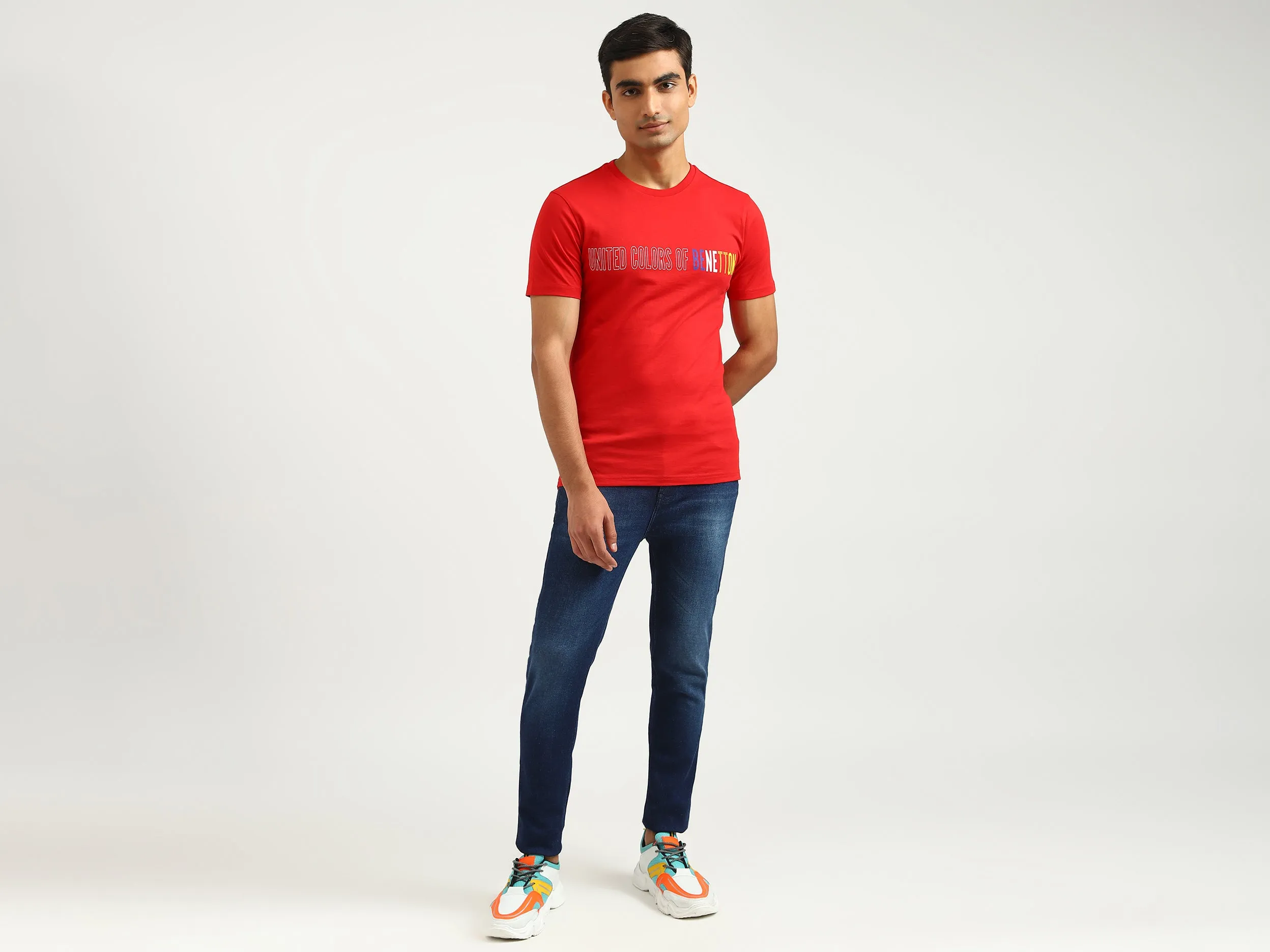 Men Printed Round Neck T-shirt