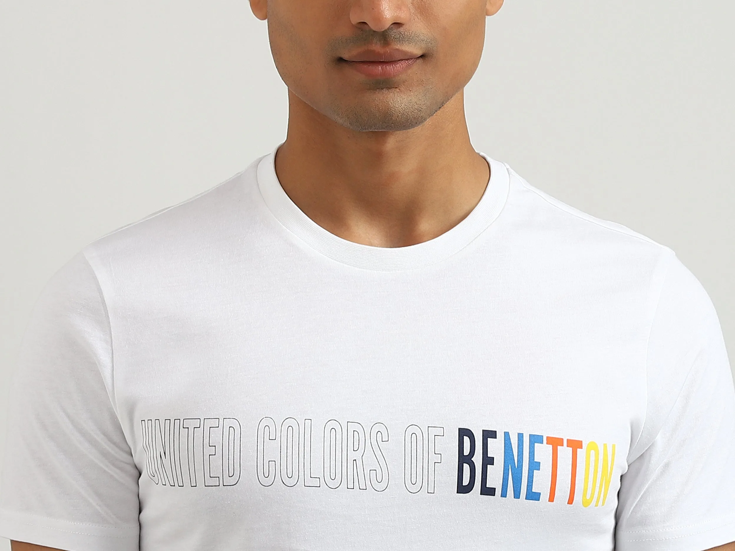 Men Printed Round Neck T-shirt