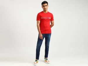 Men Printed Round Neck T-shirt