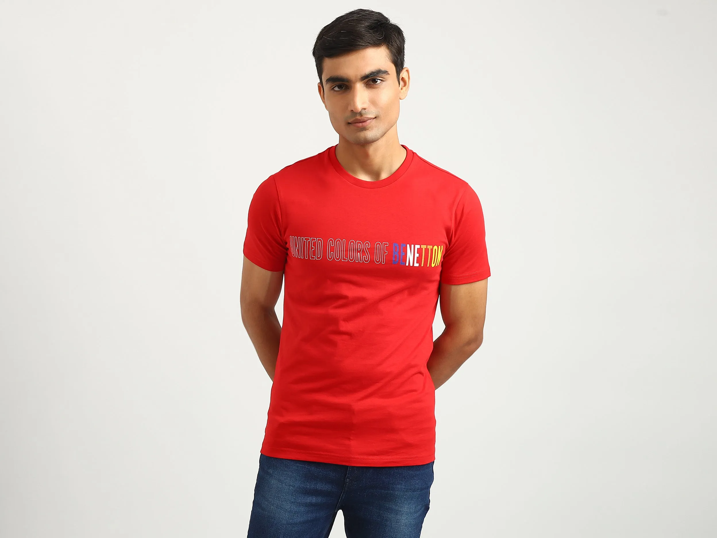 Men Printed Round Neck T-shirt