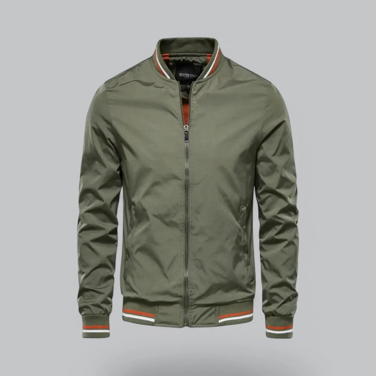 Men's Casual Windbreaker Harrington Bomber Jacket | Full-Zip, Lightweight, Water-Resistant Design
