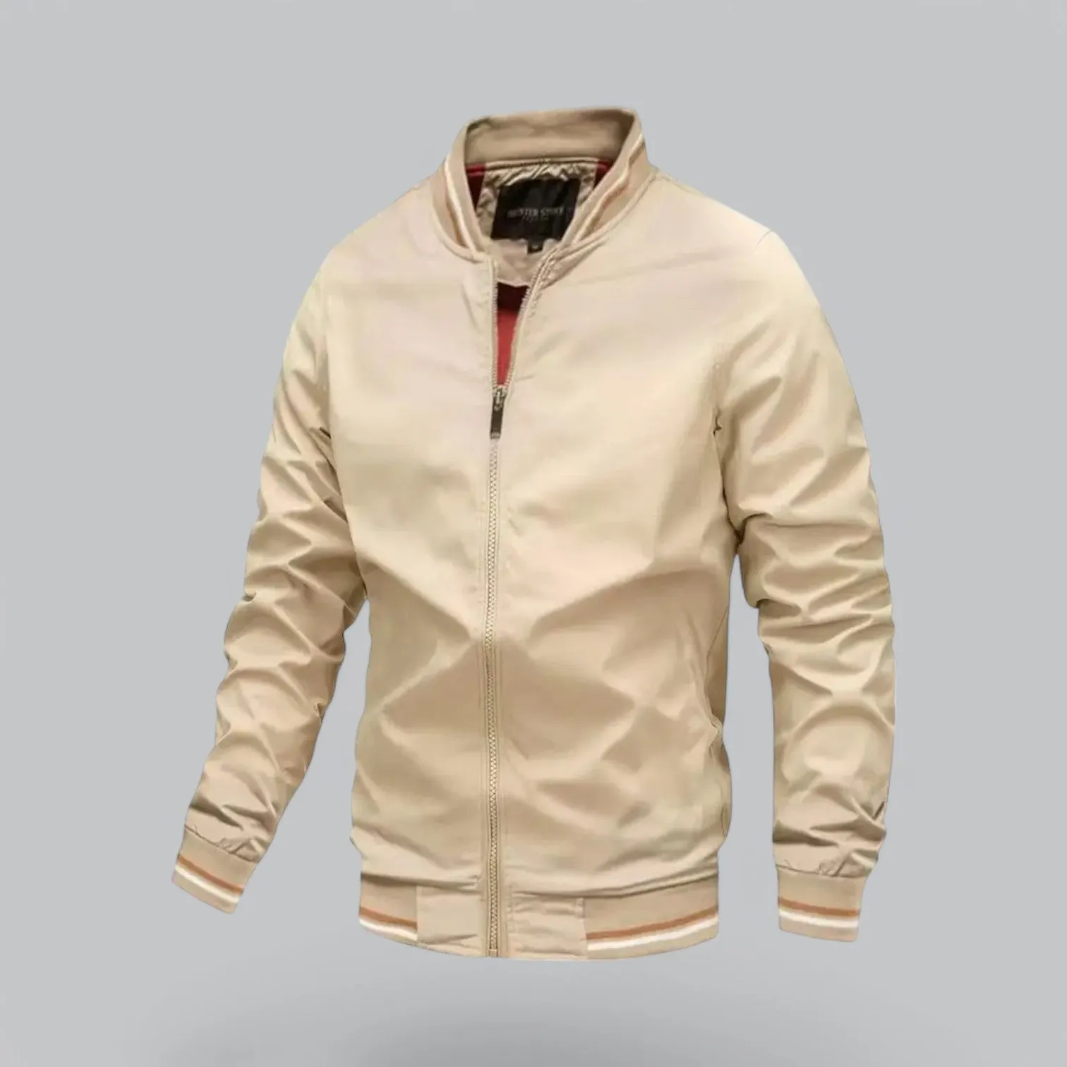 Men's Casual Windbreaker Harrington Bomber Jacket | Full-Zip, Lightweight, Water-Resistant Design