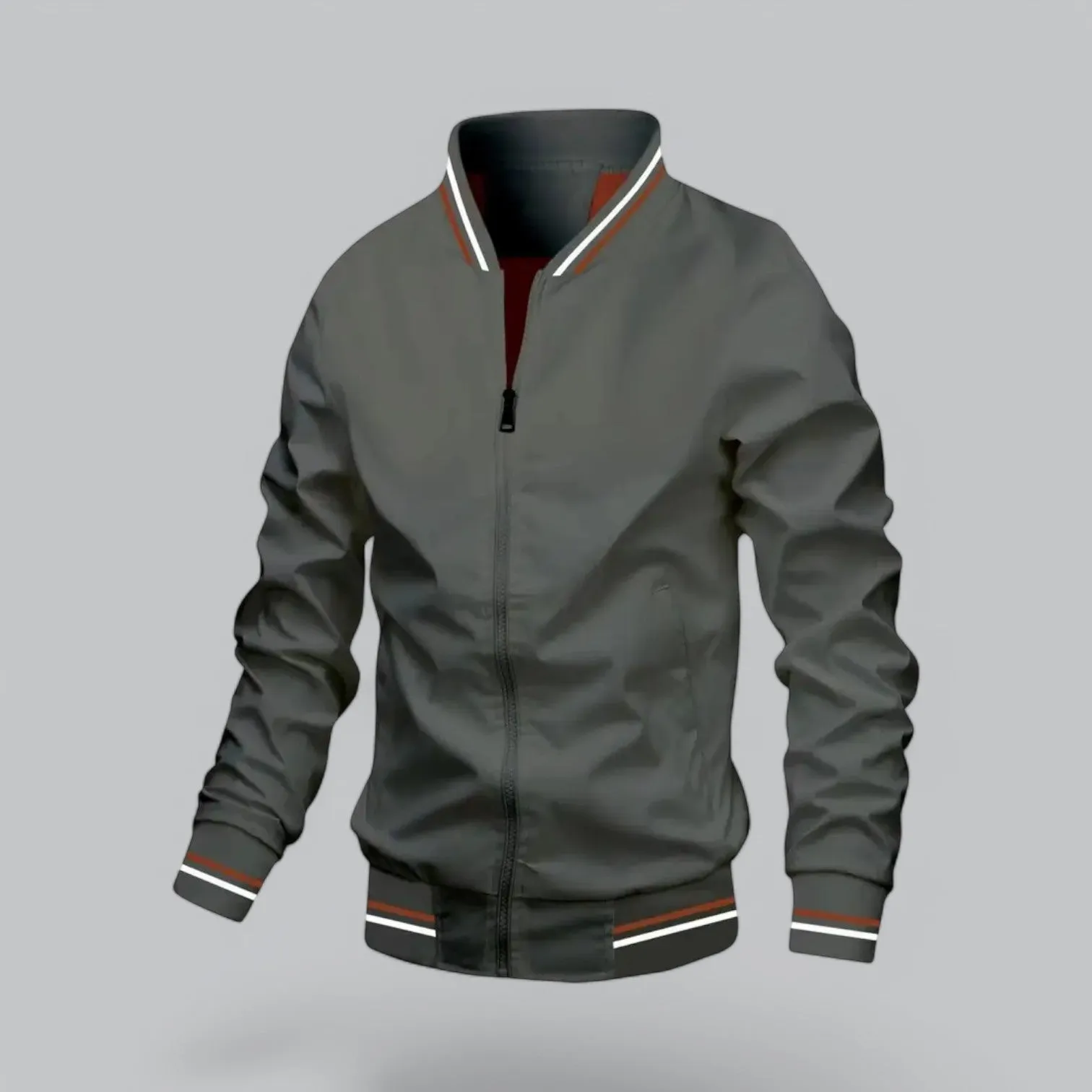Men's Casual Windbreaker Harrington Bomber Jacket | Full-Zip, Lightweight, Water-Resistant Design