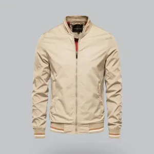 Men's Casual Windbreaker Harrington Bomber Jacket | Full-Zip, Lightweight, Water-Resistant Design